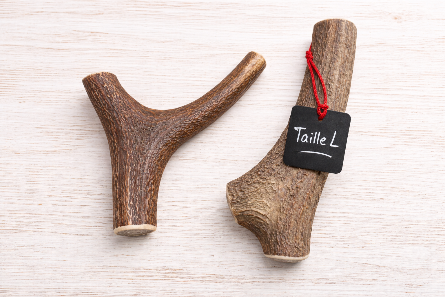 Bois de cerf entier pour chien –Friandise naturelle à mâcher- Mastication naturelle longue durée