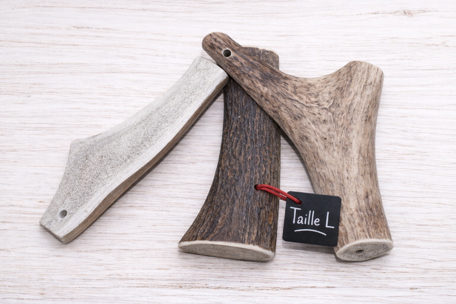 Bois de cerf fendu pour chien –Friandise naturelle à mâcher- Mastication naturelle longue durée