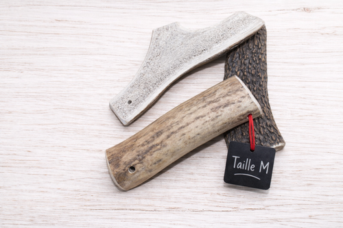 Bois de cerf fendu pour chien –Friandise naturelle à mâcher- Mastication naturelle longue durée